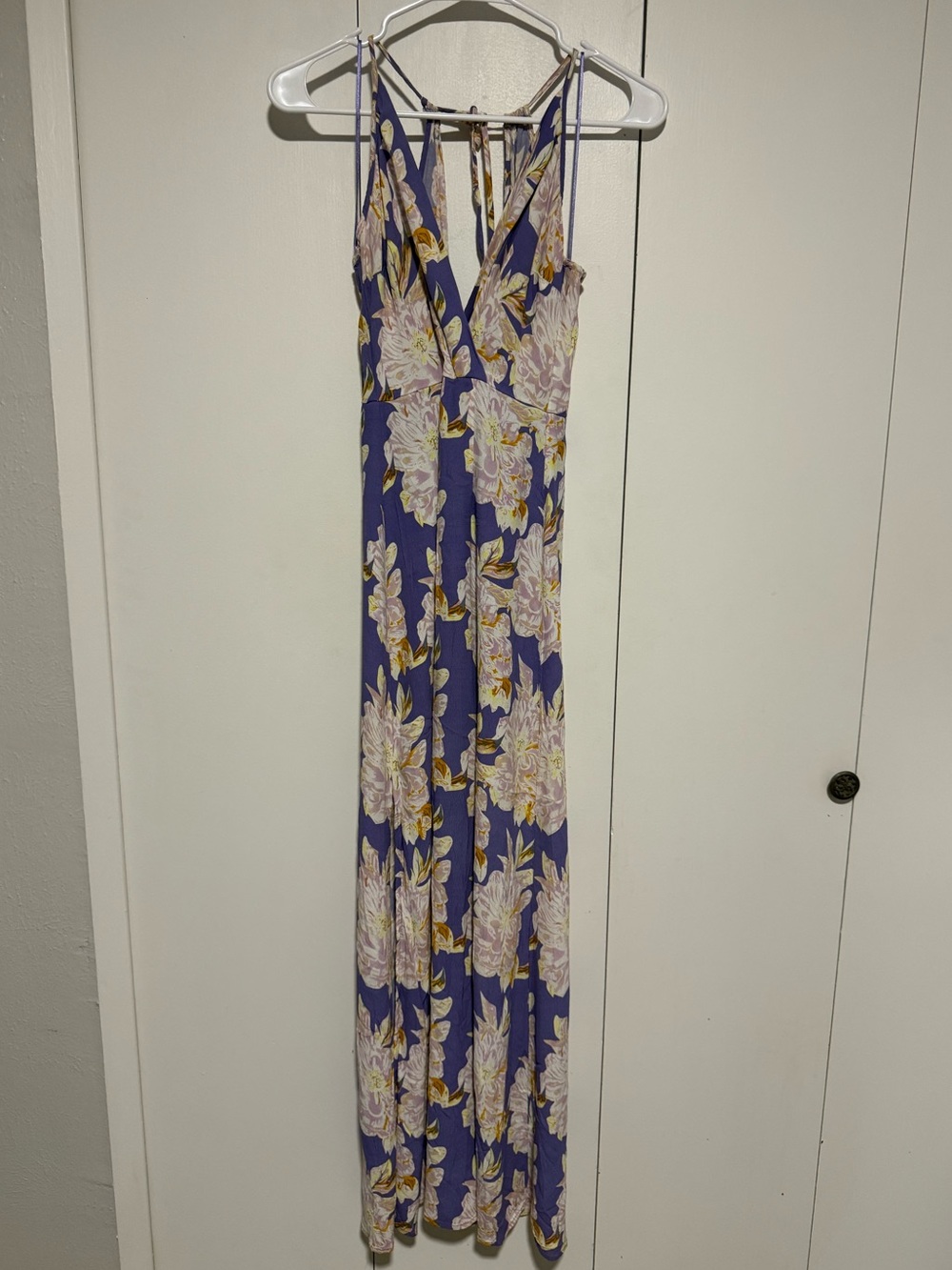 ASTR Pandora Sheath Maxi Dress in Purple Floral - Picture 2 of 5